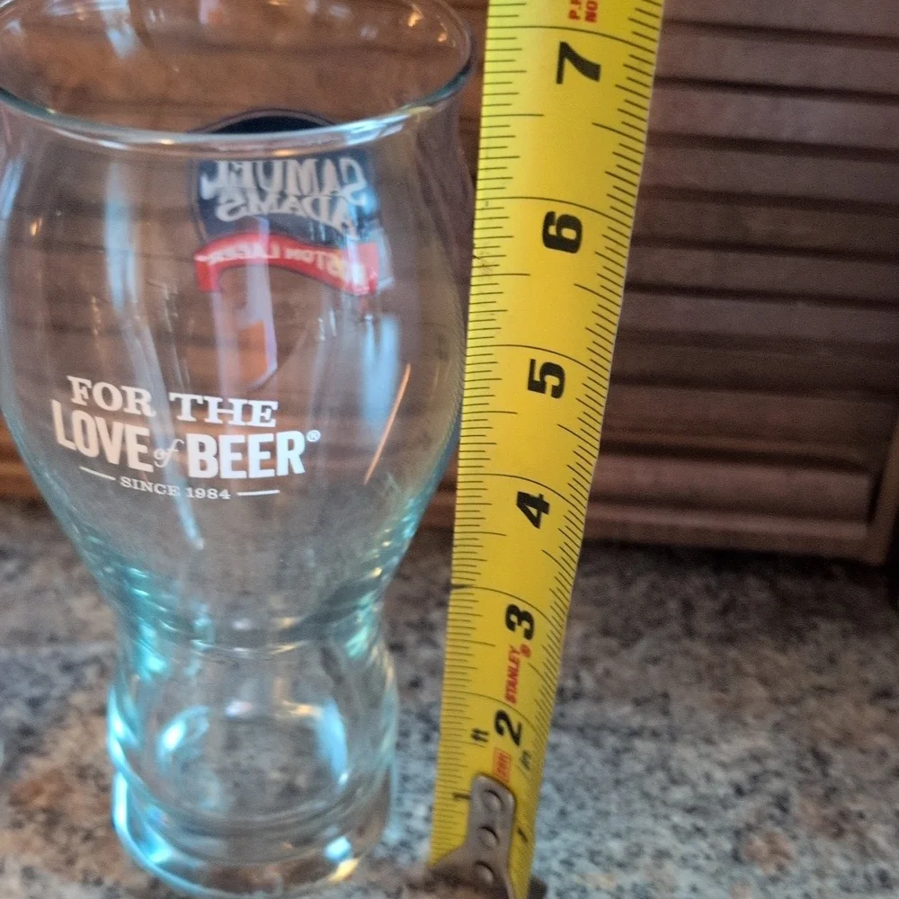 Pair of Samuel Adams Boston Lager For the Love of Beer Glasses 22 oz